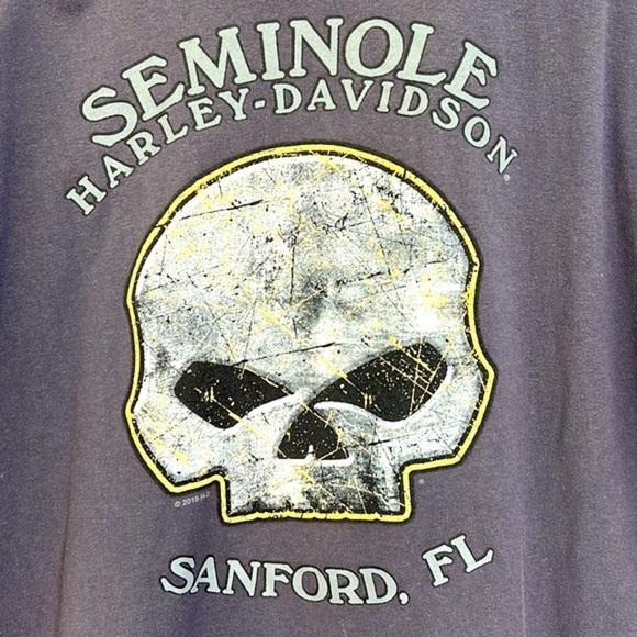 Harley Davidson - 2016 Seminole Sanford Florida Skull Short Sleeve T Shirt XL - Picture 10 of 10